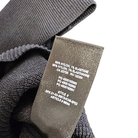 Aritzia Babaton Sculpt Knit Off Shoulder Top, Ribbed, Thick, Cropped, Black, XL - Picture 7 of 7